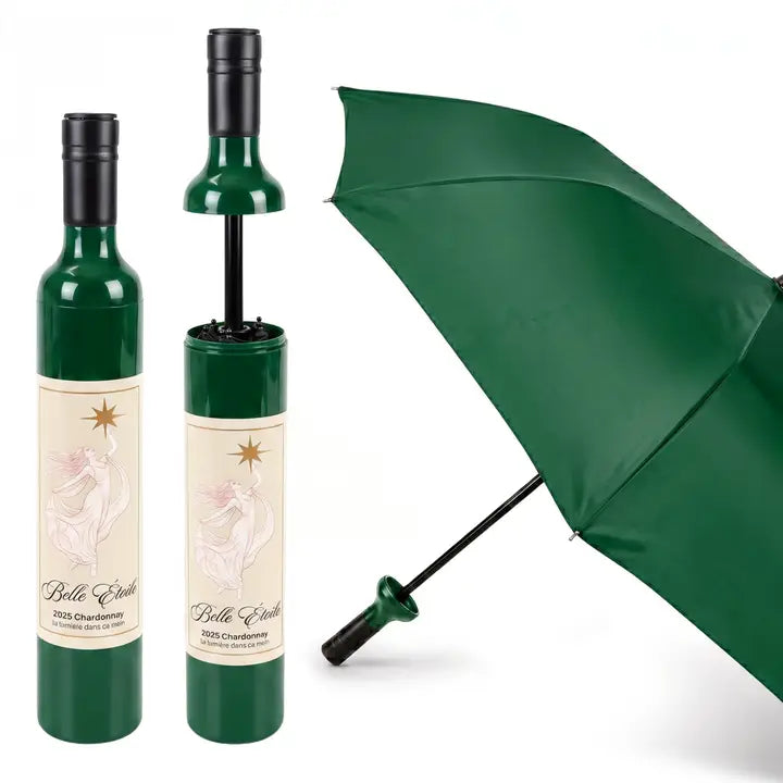 Belle Étoile Chardonnay Wine Bottle Umbrella