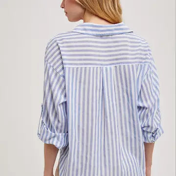 Striped Button Down Knotted