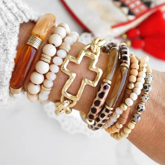 Chunky Chain Cross Bracelet
