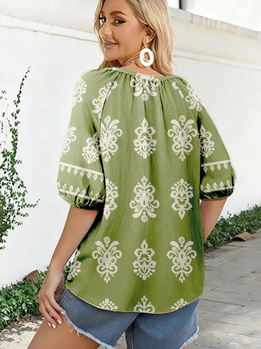 Boho Chic Short Sleeve Top