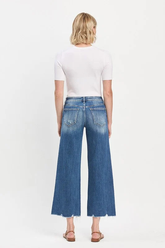 Vervet Mesmerizes Mid Rise Ankle Wide Leg