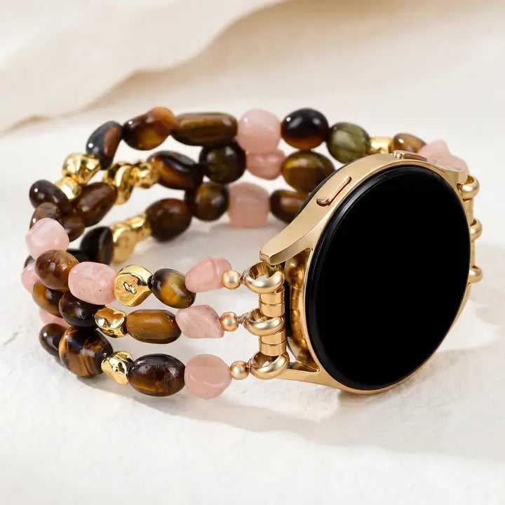 Golden Rosewood Stone Apple Watch Strap