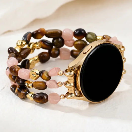 Golden Rosewood Stone Apple Watch Strap