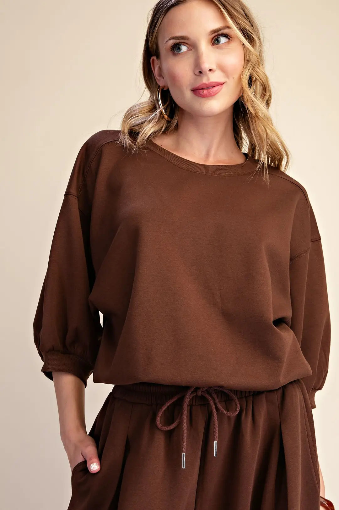 Bubble-Sleeve Pullover