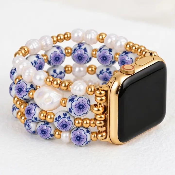 Porcelain Garden Lavender Bloom Apple Watch Strap