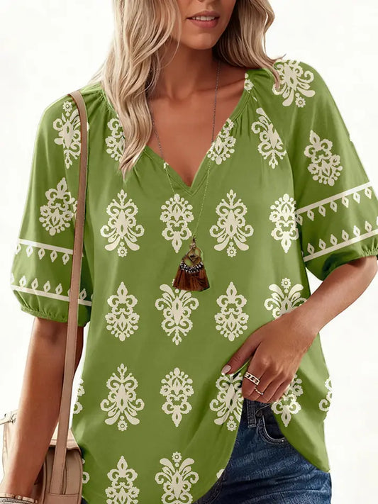 Boho Chic Short Sleeve Top
