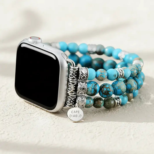 Imperial Jasper Stretch Strap-Turquoise