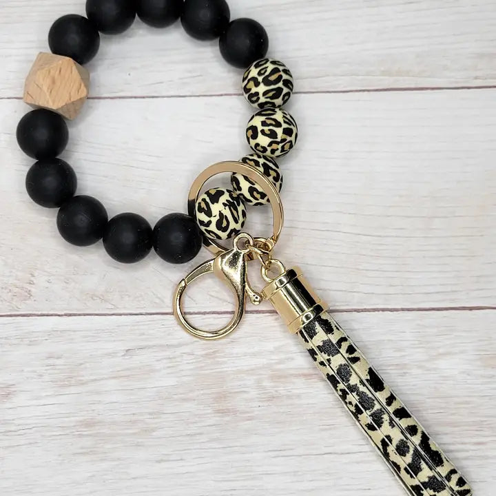 Leopard Silicone Wristlet