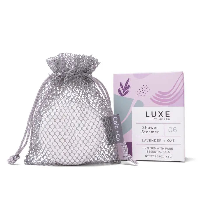 Lavender + Oat Shower Steamer Fizzy Bomb