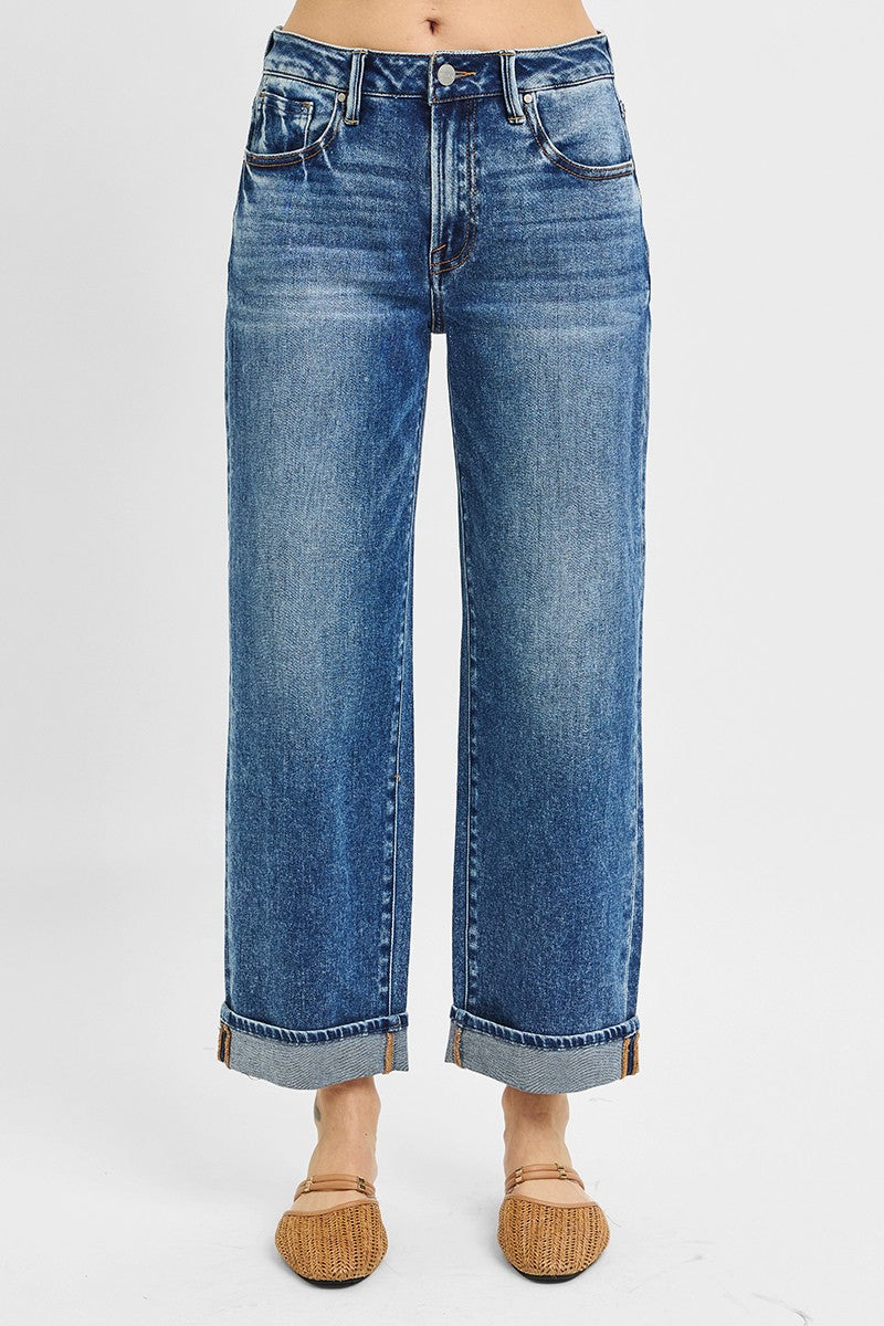 MR Ankle Boyfriend Cuffed Jeans