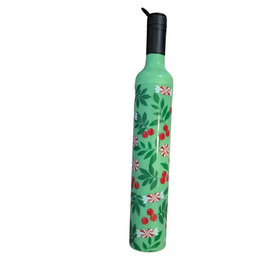 Merry Mint Wine Bottle Umbrella