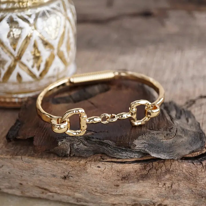 Rider's Curve — Hinged Horse Bit Bracelet