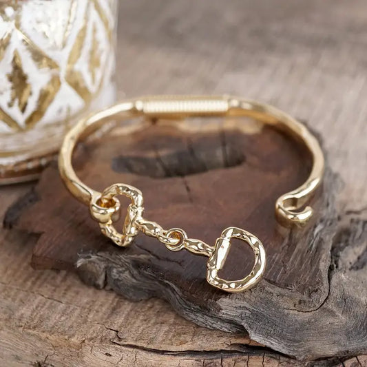 Rider's Curve — Hinged Horse Bit Bracelet