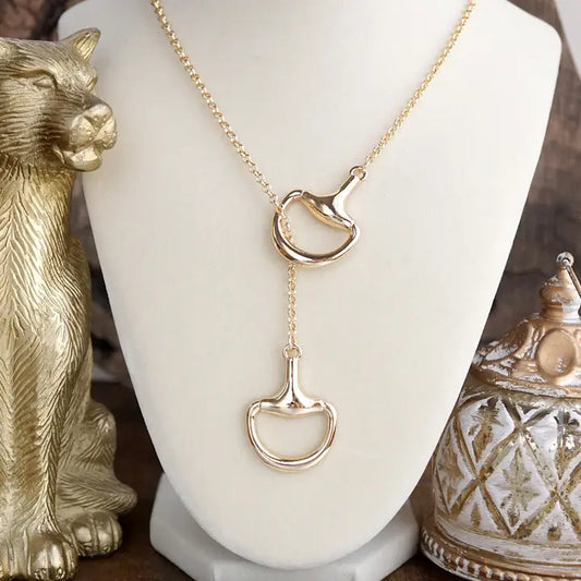 Rider's Link Adjustable Horse Bit Lariat Necklace
