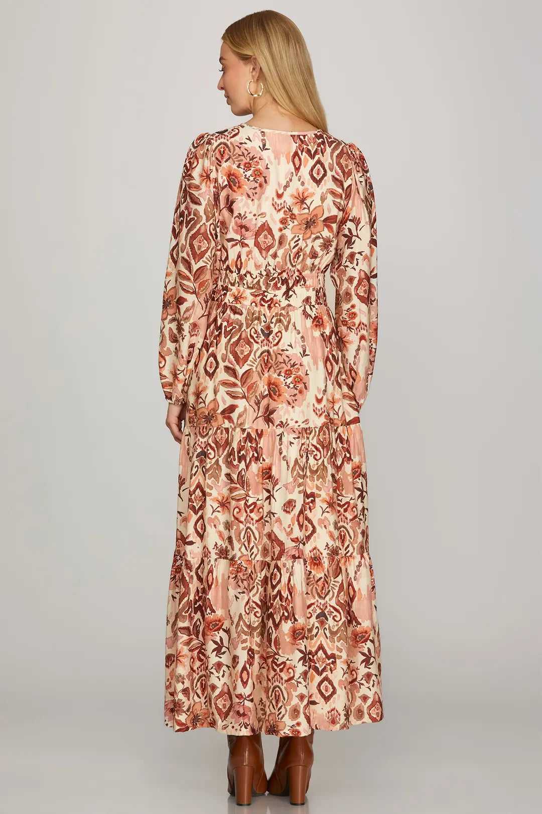 Long Sleeve Tiered Maxi Dress