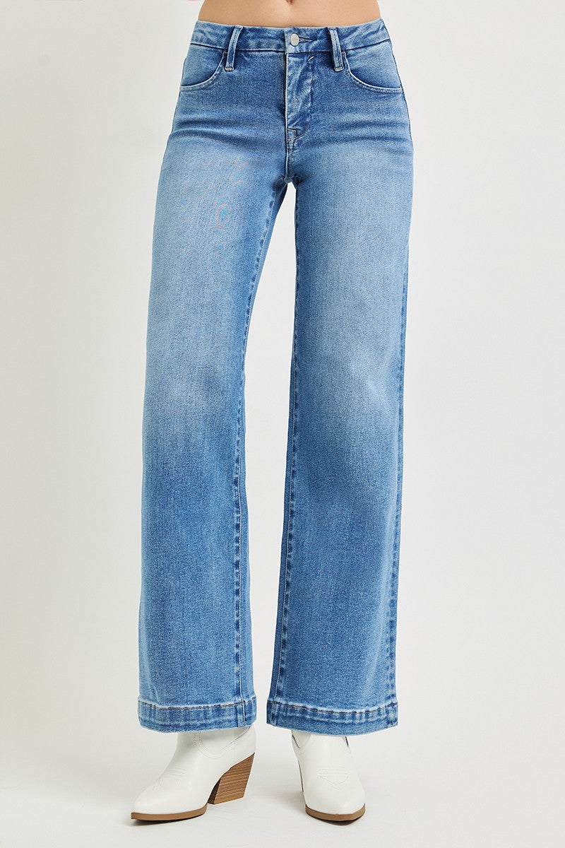 Mid Rise TC Wide Leg Jeans