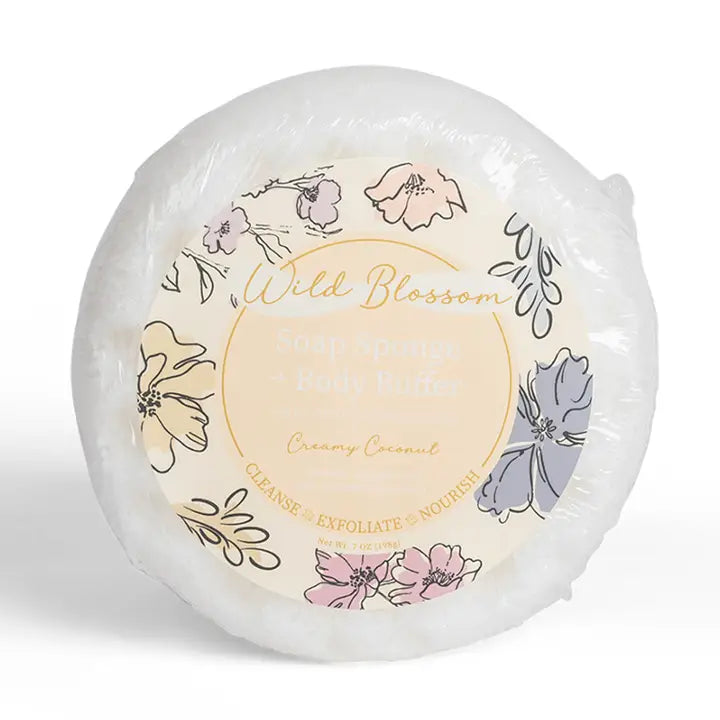 Wild Blossom Soap Infused Body Buffer - Creamy Coconut