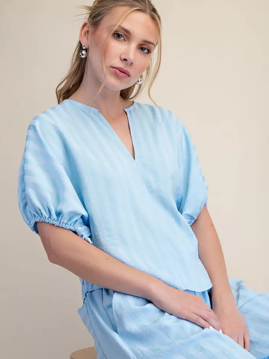 Tie Puff Sleeve Top